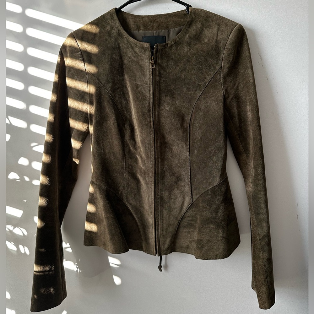 Intermix Moss Green Suede jacket